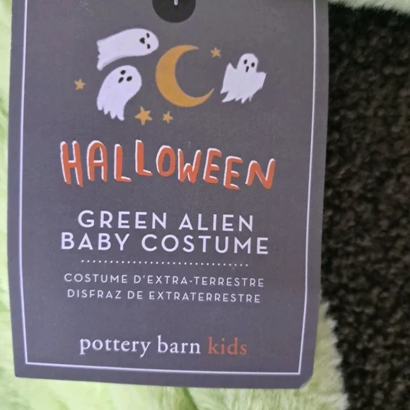 Pottery Barn Kids Green Alien Baby Halloween Costume 6–12 Months Plush NWT - Picture 2 of 3